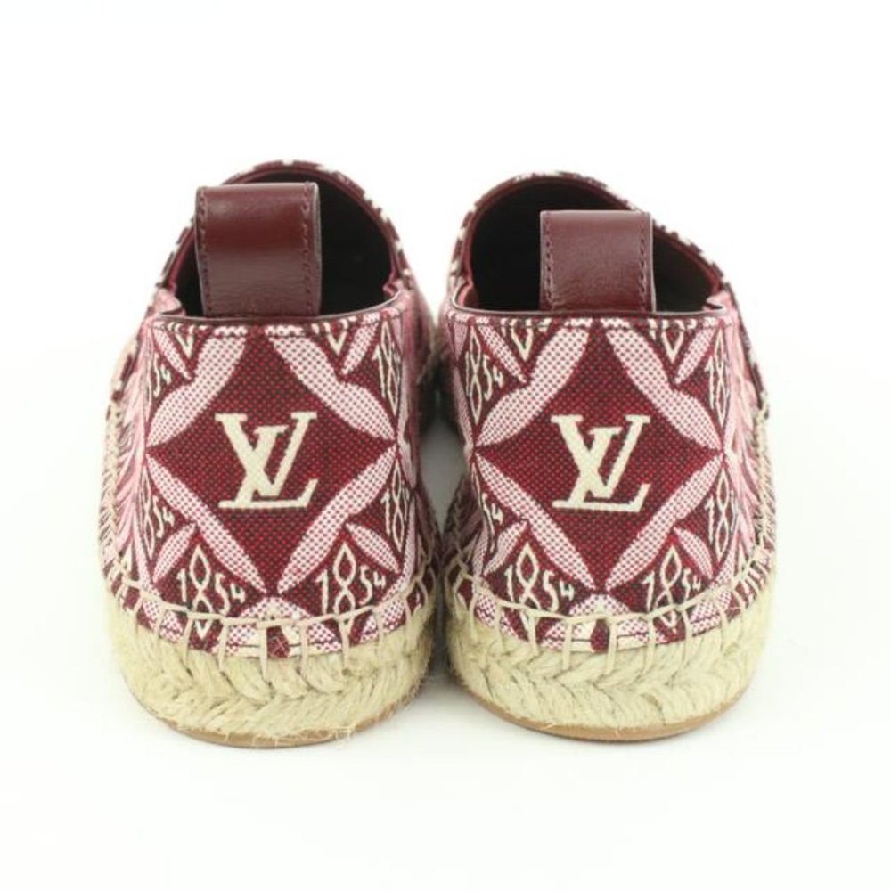 Louis Vuitton Sz 39.5 Burgundy Since 1854 Starboard Flat Espadrille s27lv99 - Picture 7 of 12